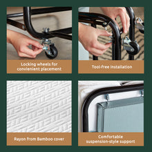 Load image into Gallery viewer, Cama plegable con suspensión Rest Haven y colchón de Memory Foam de gel de 4 pulgadas