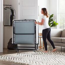 Load image into Gallery viewer, Cama plegable con suspensión Rest Haven y colchón de Memory Foam de gel de 4 pulgadas