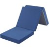 Load image into Gallery viewer, Topper de espuma viscoelástica plegable triple Olee Sleep, 4 pulgadas de alto, azul