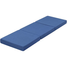 Load image into Gallery viewer, Topper de espuma viscoelástica plegable triple Olee Sleep, 4 pulgadas de alto, azul