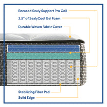 Load image into Gallery viewer, Sealy Response Essentials Colchón de resortes en espiral encapsulado de 10 "en una caja, tamaño King