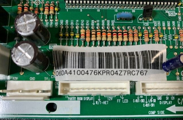 TARJETA USADA REFRIGERADORA SAMSUNG -MOD. DA41-00476K